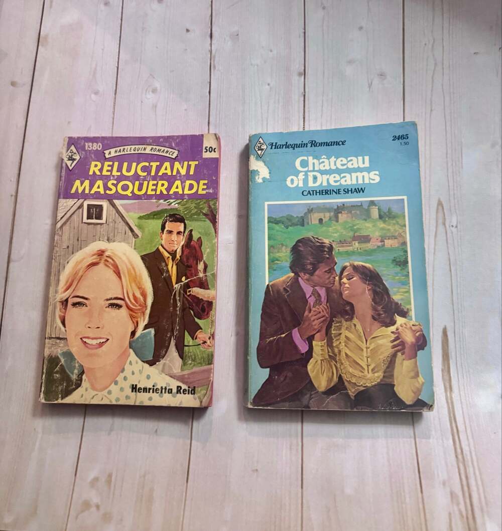 Vintage Harlequin Romance Paperback Lot:Reluctant Masquerade & Château of Dreams